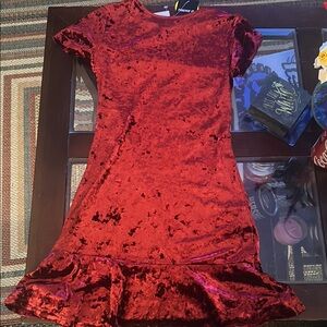 Forever 21 Red Ruffled Bodycon Dress